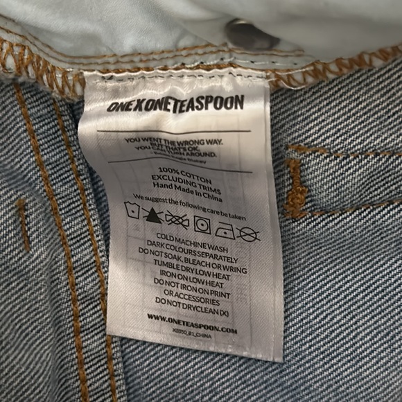 One Teaspoon High Waist Bandits Surf Cowboy Short - Picture 8 of 12